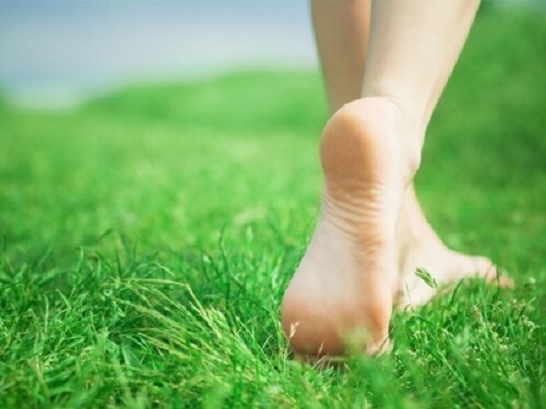 Đi chân trần trên cỏ giúp cơ thể sản sinh vitamin D