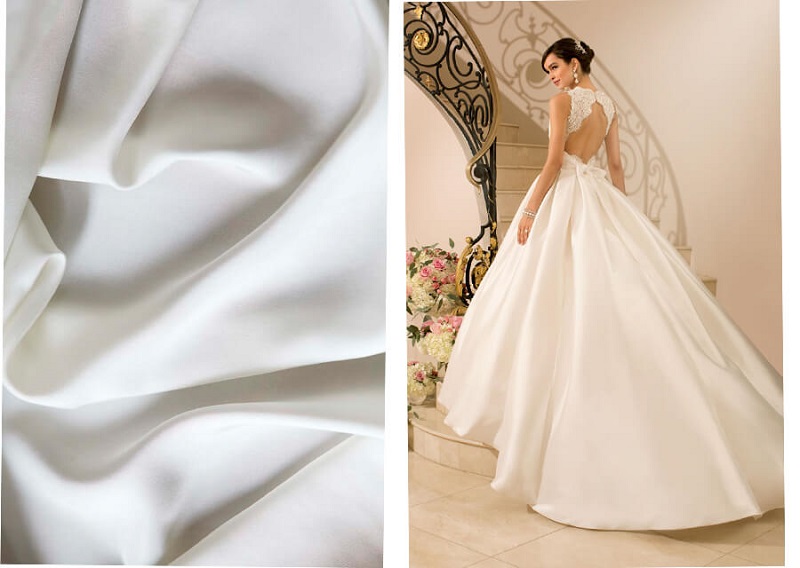 Lụa nilon rất được ưa chuộng trong thiết kế váy cưới