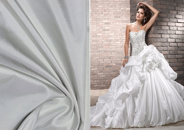 Vải Taffeta được sur dụng nhiều trong may váy cưới