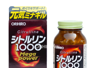 Viên uống bổ sung năng lượng Citrulline 1000mg Orihiro 240 viên